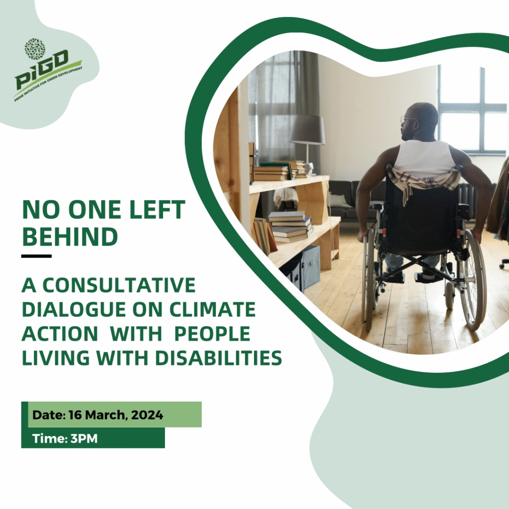 No One Left Behind: A Consultative Dialogue on Climate Action with People Living with Disabilities No One Left Behind: A Consultative Dialogue on Climate Action with People Living with Disabilities